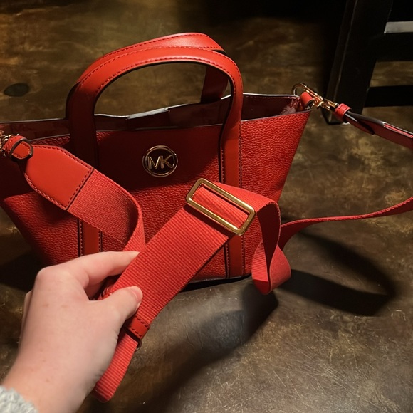 Michael Kors Red Leather Mini Bag - Picture 7 of 8